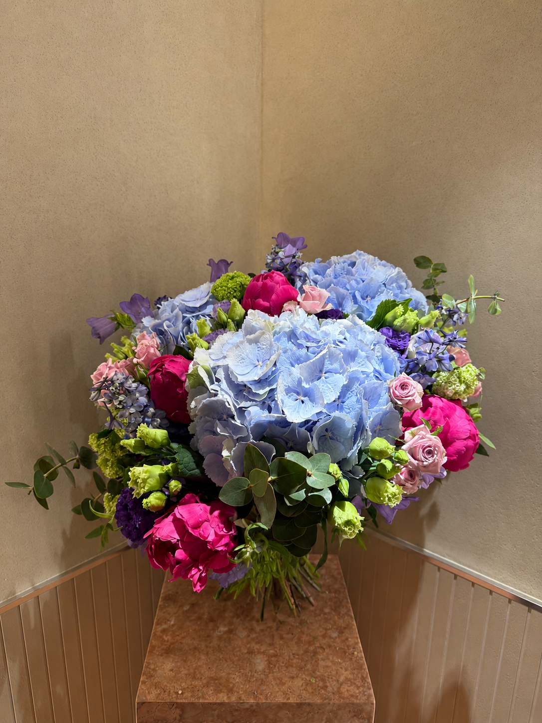 Bouquet Bleu & Rose S