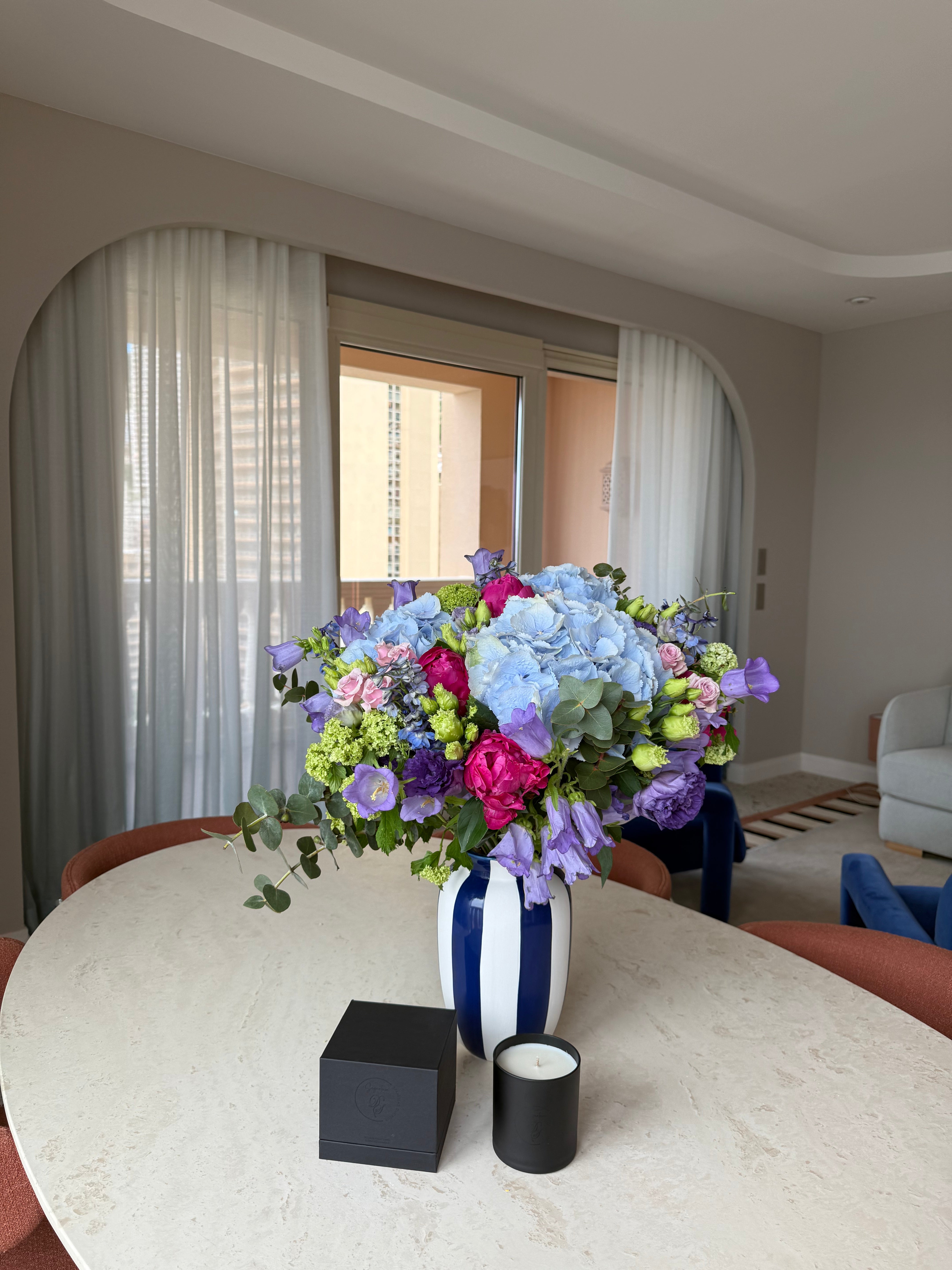 Bouquet Bleu & Rose S