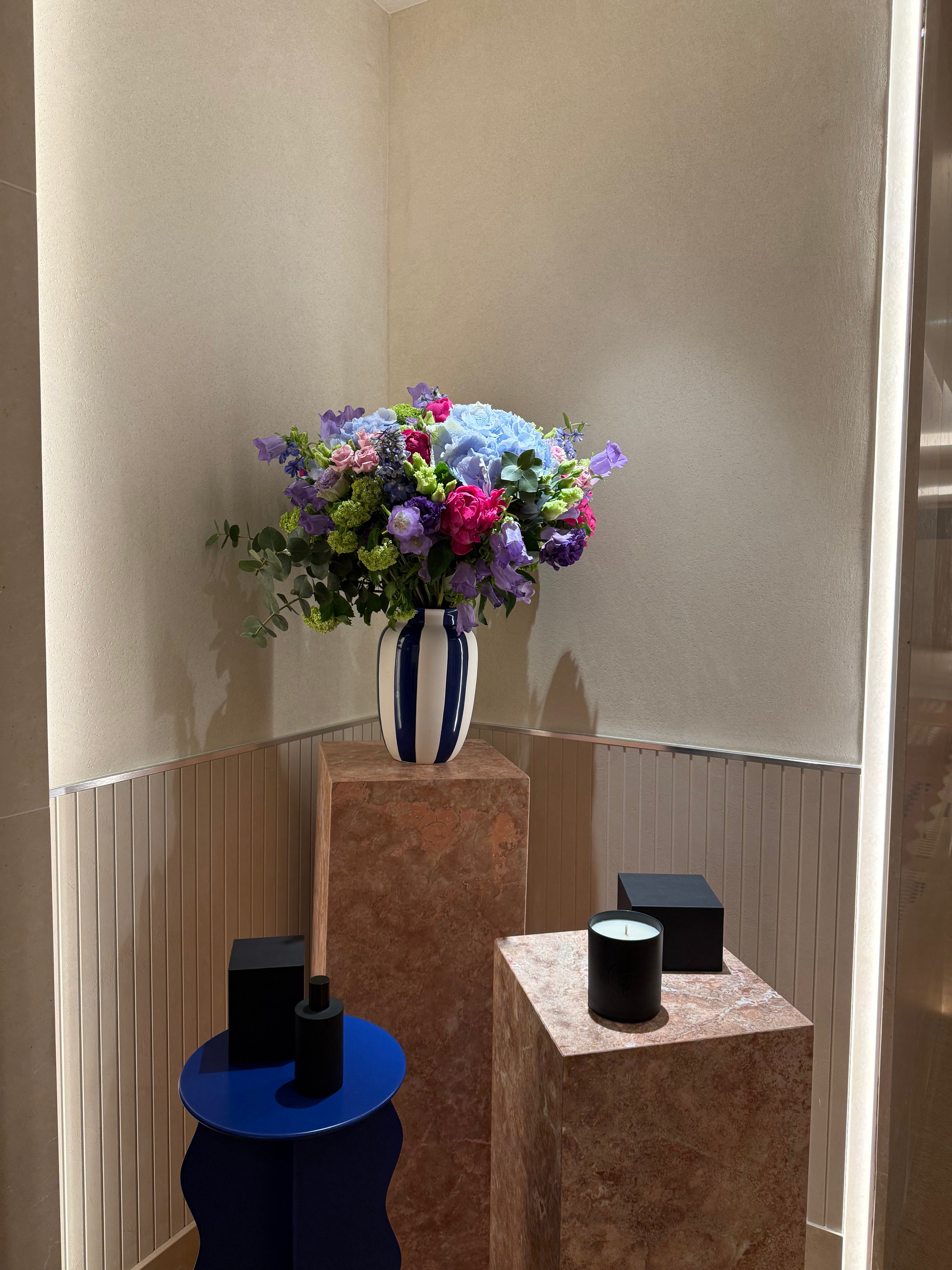 Bouquet Bleu & Rose S